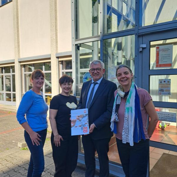 Besuch Landrat Kalb Anlaufstelle St. Josef