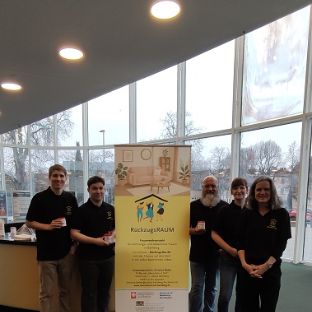 v. l. Elias Biermann, Aaron Müller, Dirk Hechenberger, Maria Joecks, Christine Bieber