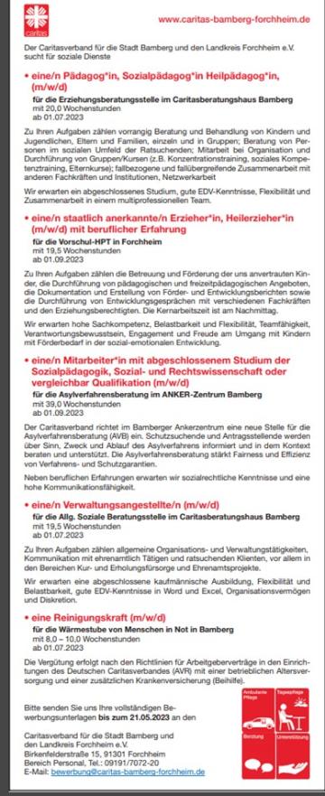 Soziale Dienste 2023